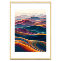 Colorful Abstract Mountain Dunes Art Print