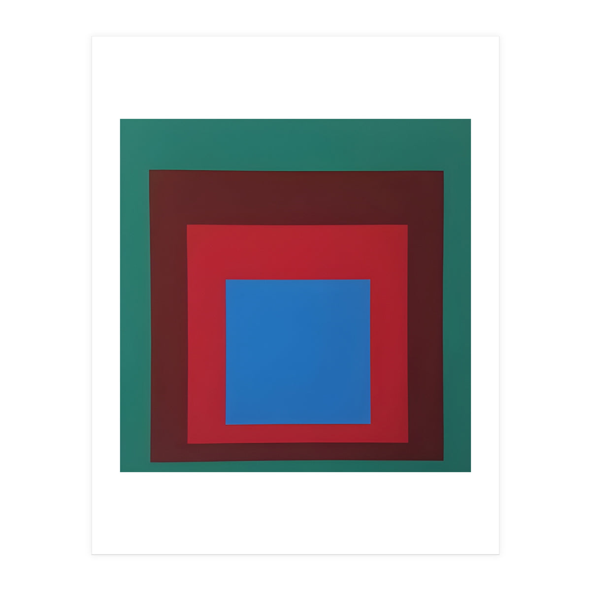 Josef Albers - HOMAGE TO THE SQUARE: Green, Red, Blue (Print Only)