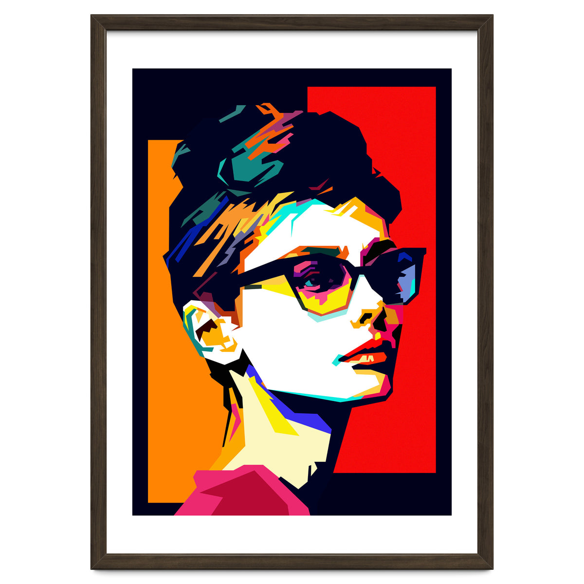 Audrey Hepburn Hollywood Star Pop Art WPAP