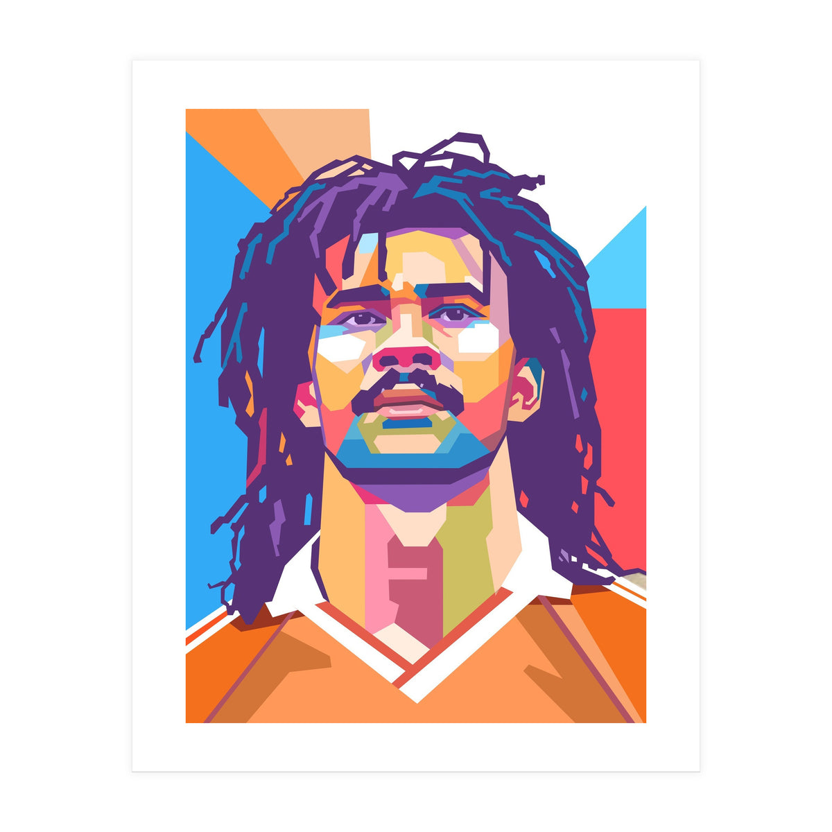 Ruud Gullit pop art portrait (Print Only)