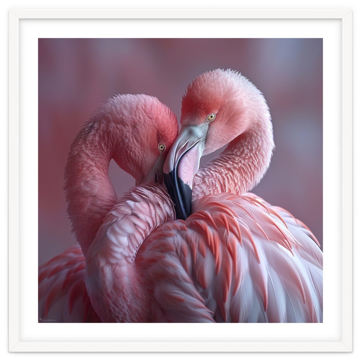 Cute Two Pink Flamingos