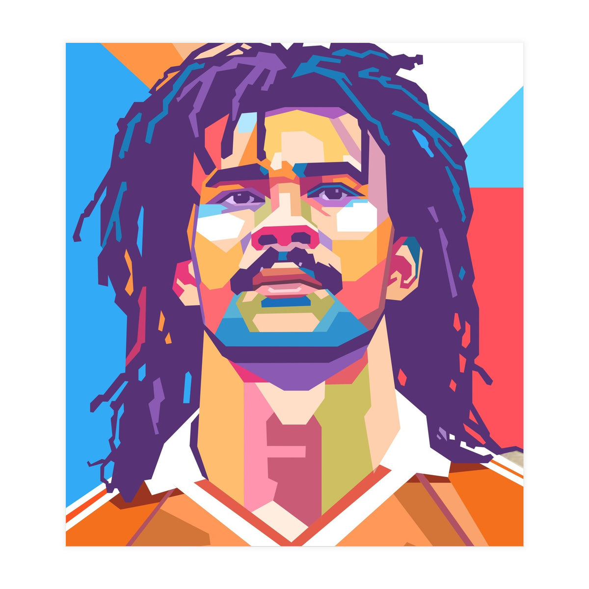 Ruud Gullit pop art portrait (Print Only)