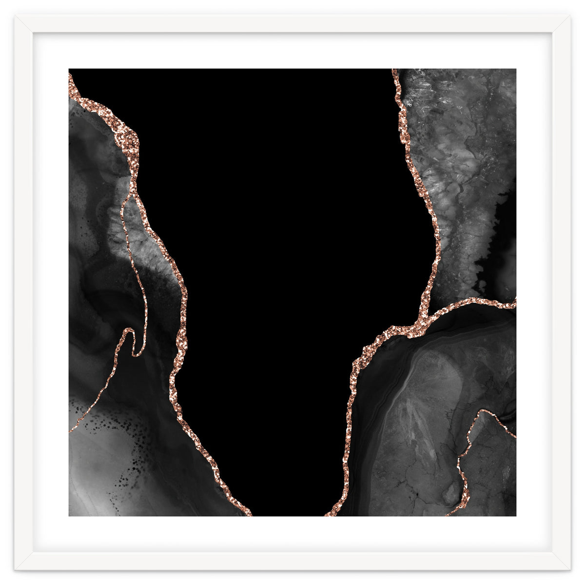 Black & Rose Gold Agate Texture 03