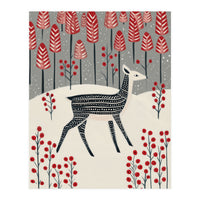 Fawn in a Winter Landscape (Print Only)