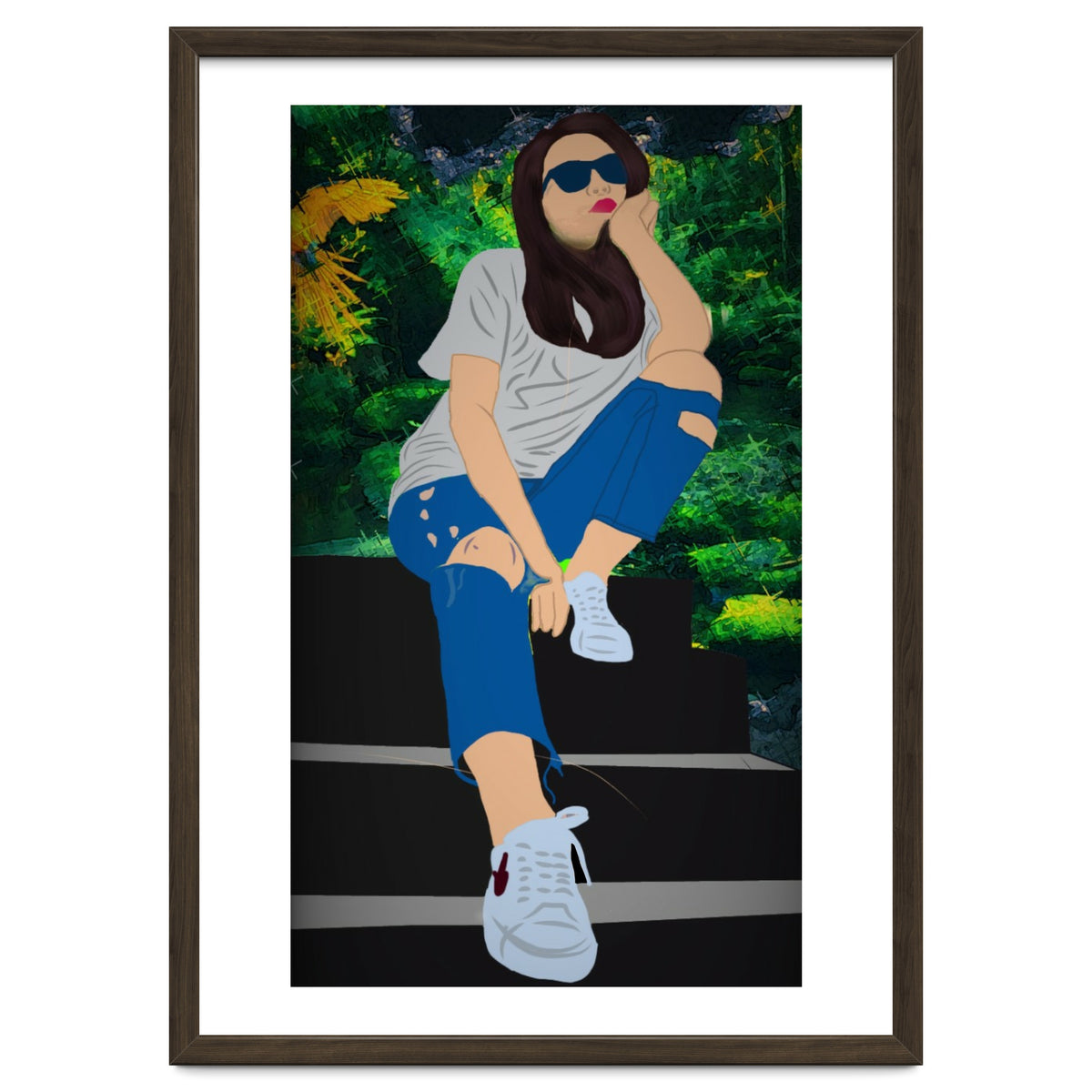 A Girl Sitting On A Step