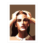Monica Bellucci Actress Retro Art Illustration (Print Only) thumbnail