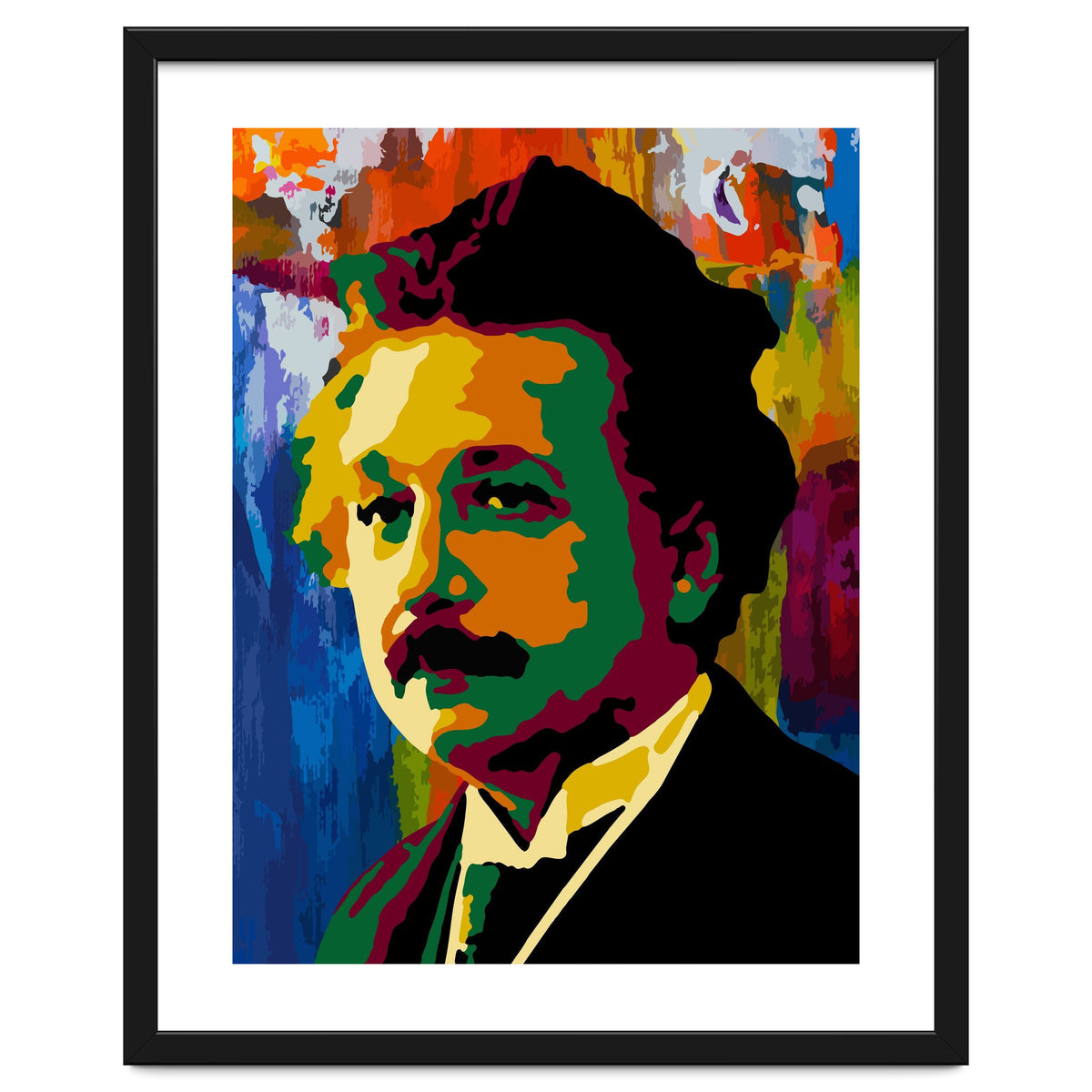 Albert Einstein Colorful Abstract
