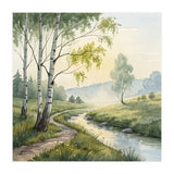Birch Grove Serenity: A Meadow Wildflower Path (Print Only) thumbnail