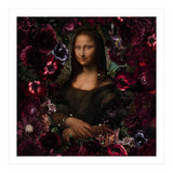 Mona Lisa And Dark Flowers (Print Only) thumbnail