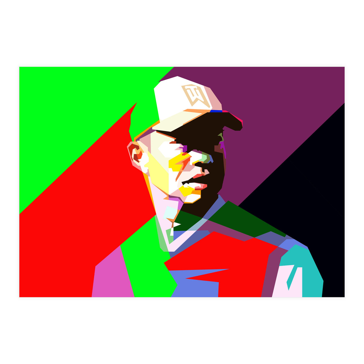 Tiger Woods Golf Legendary Pop Art WPAP (Print Only)