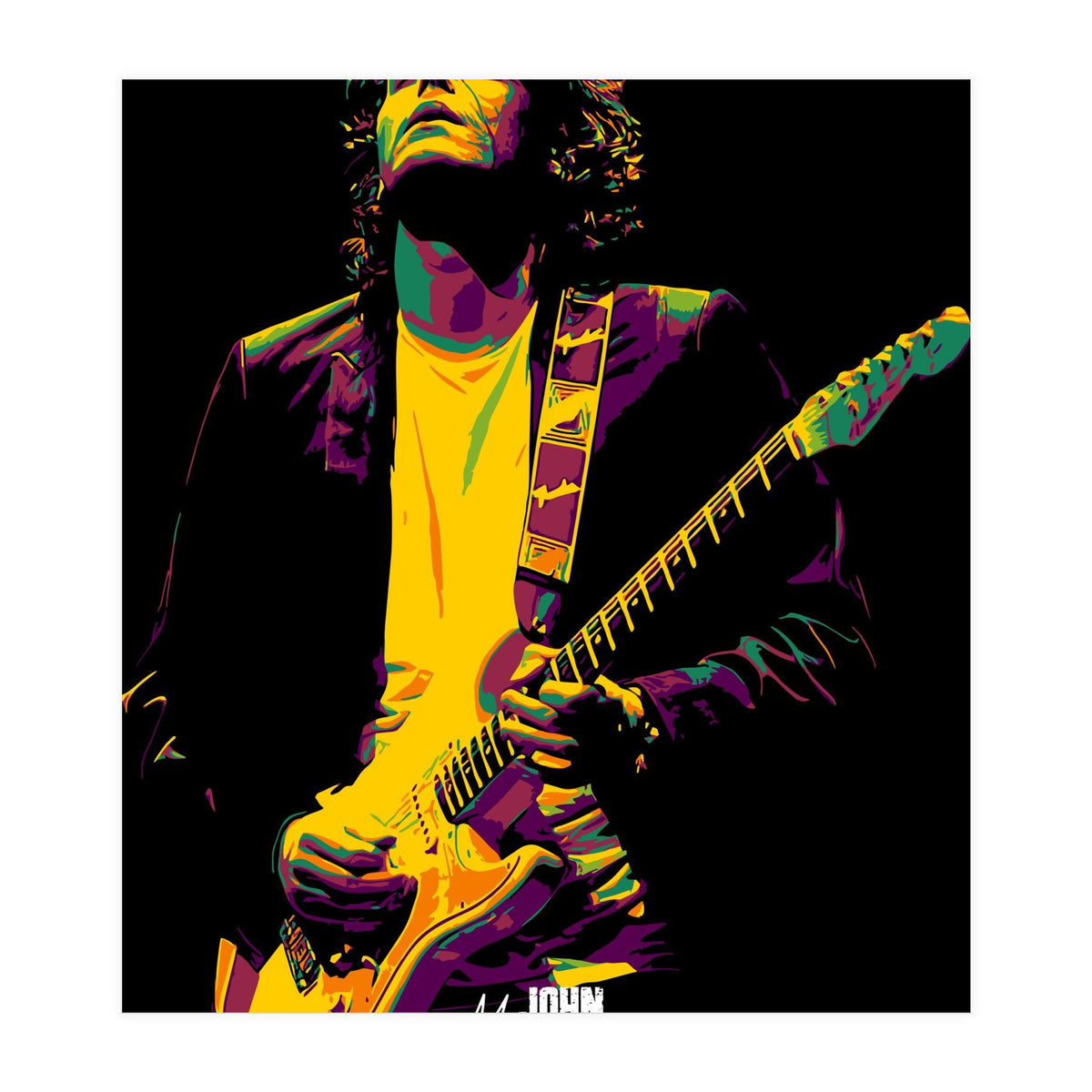 John Mayer American Guitarist Legend in Pop Art (Print Only)