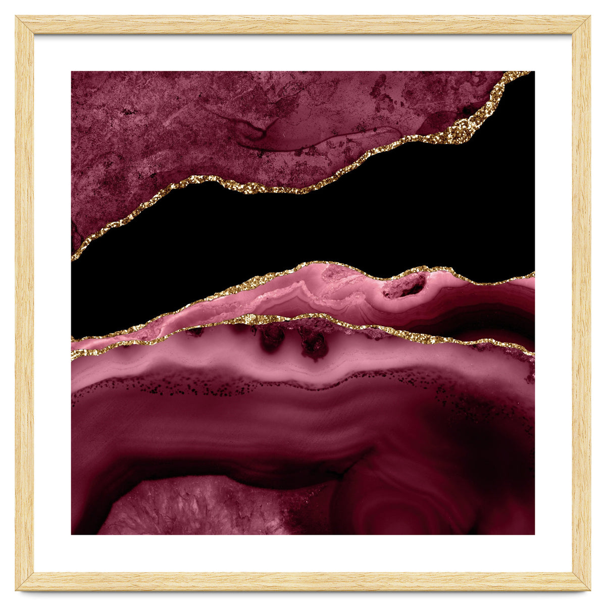 Burgundy & Gold Agate Texture 13