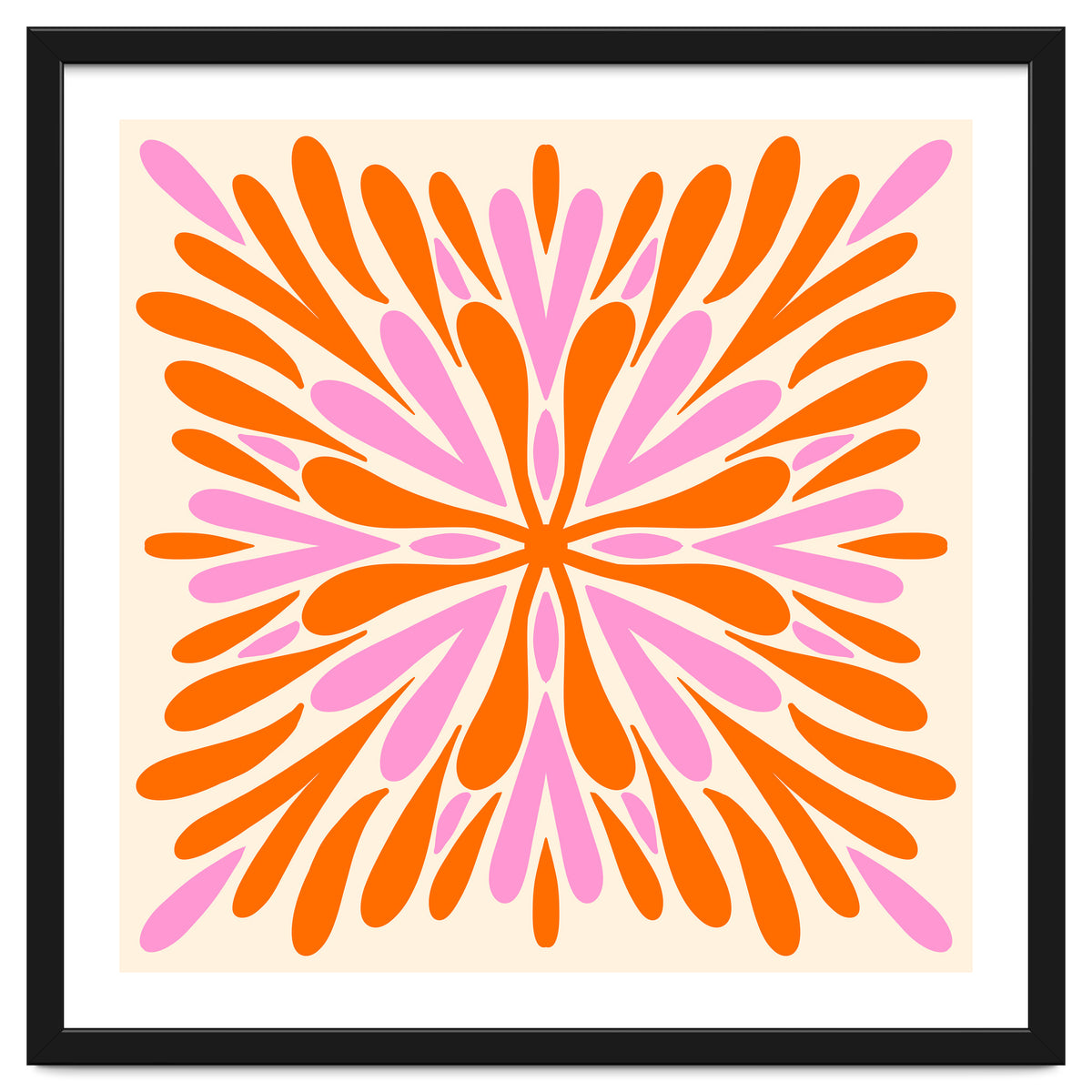 Symmetry Petals - pink and orange