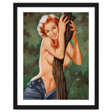 Topless Pinup Behind The Tree thumbnail