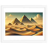 Vintage Egypt, Pyramids Of Giza Poster