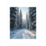 Serene Winter Wonderland Forest Road (Print Only) thumbnail