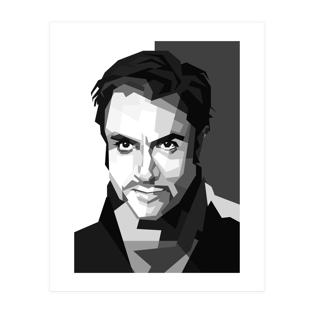 Simon Le Bon British Singer Black Illustration (Print Only)