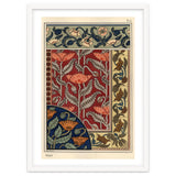 The poppy, Papaver somniferum, in stained glass, wallpaper, fabric and tile patterns. Lithograph ... thumbnail