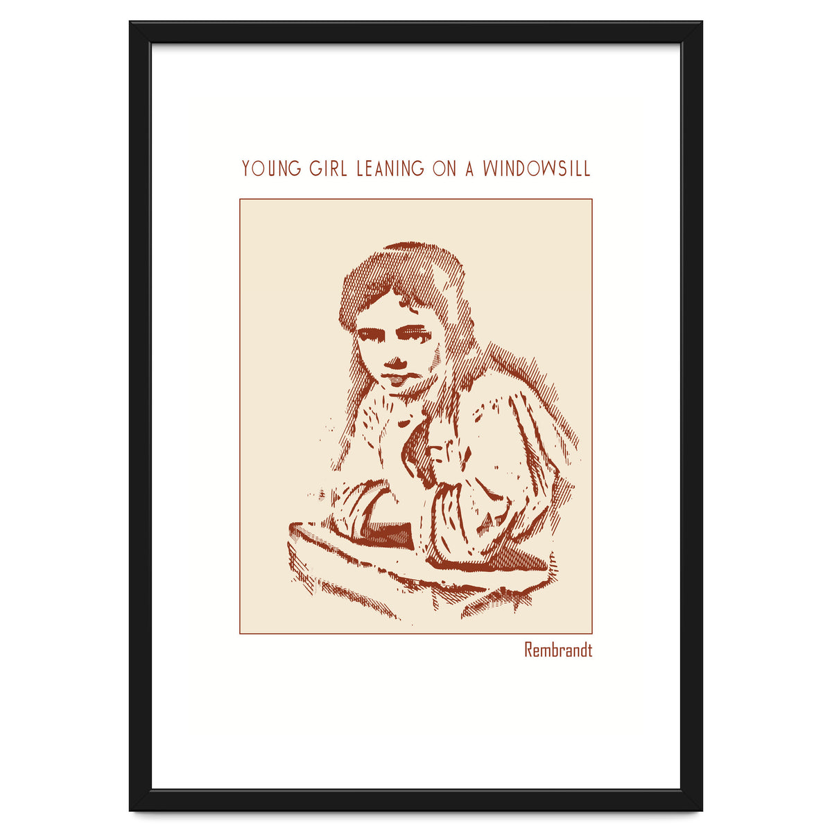 Young Girl Leaning On A Windowsill – Rembrandt Harmenszoon Van Rijn