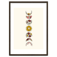 Floral Phases Of The Moon