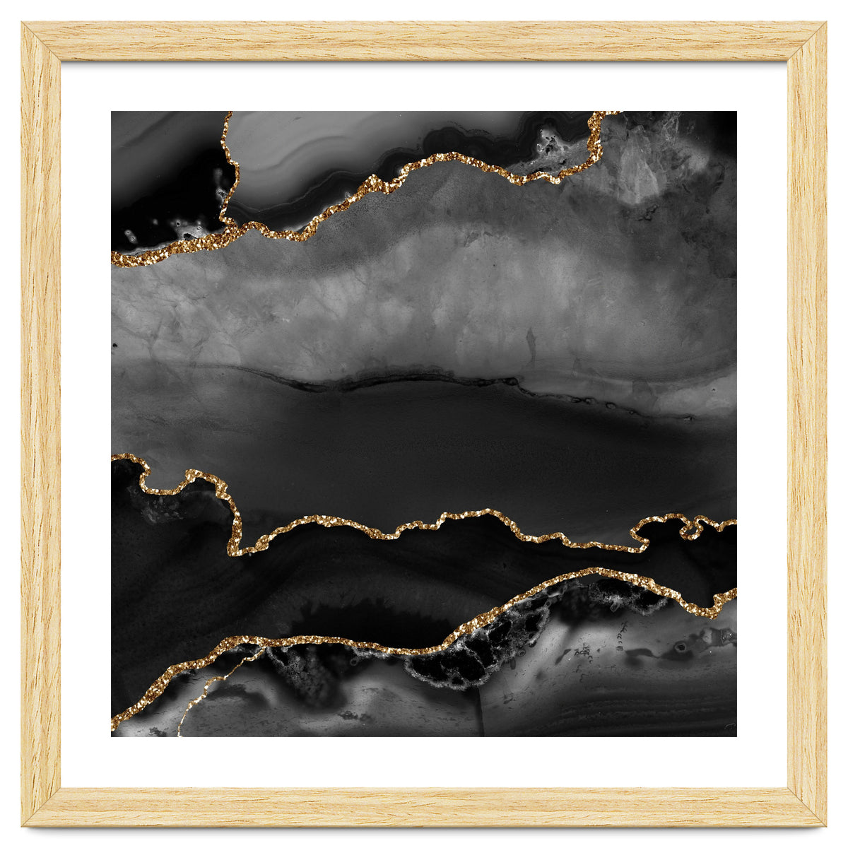 Black & Gold Agate Texture 02