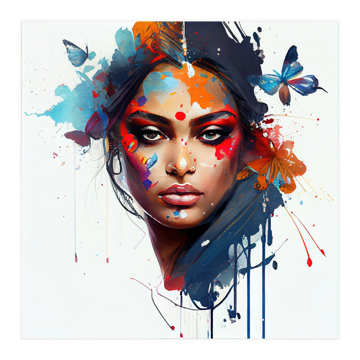 Aerial Bloom Hindu Portrait (Print Only)