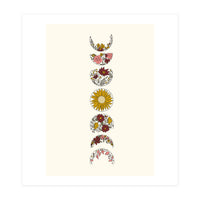 Floral Phases Of The Moon (Print Only)