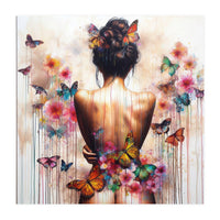 Butterfly Garden Back Portrait (Print Only)