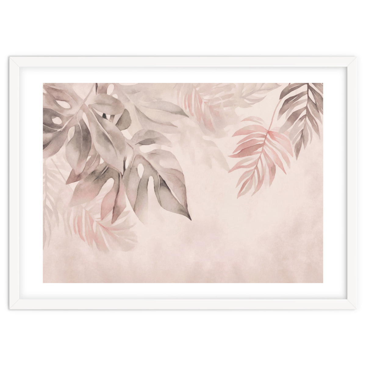 Gentle Leaf Tropical Whispers Watercolor Blush