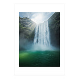 Ethereal Moonlight Over Midnight Ocean Waves with Shimmering Silver (Print Only) thumbnail