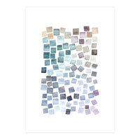 Watercolor Geometric Square Shapes Cozy (Print Only)