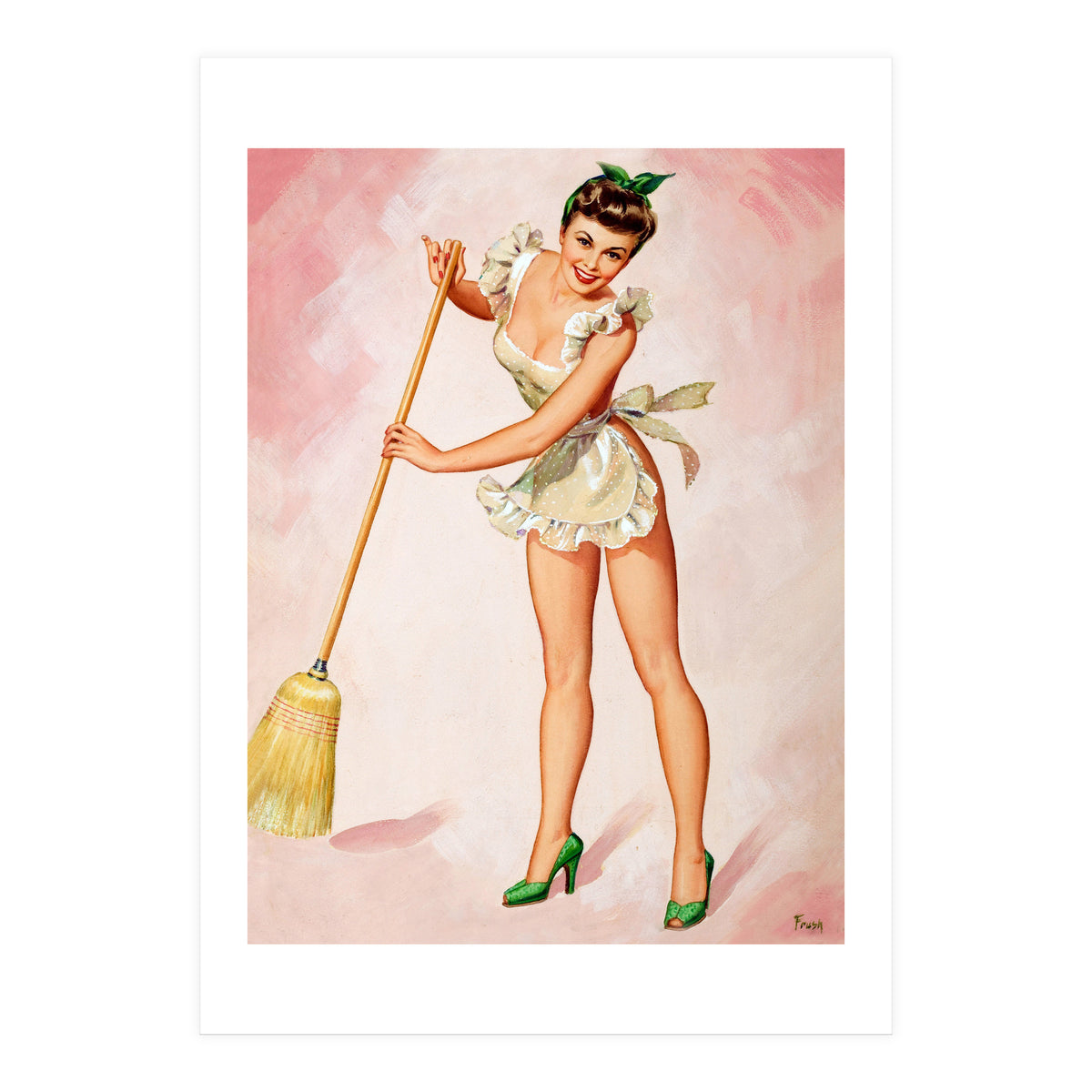 Sexy Pinup Mate On The Work (Print Only)