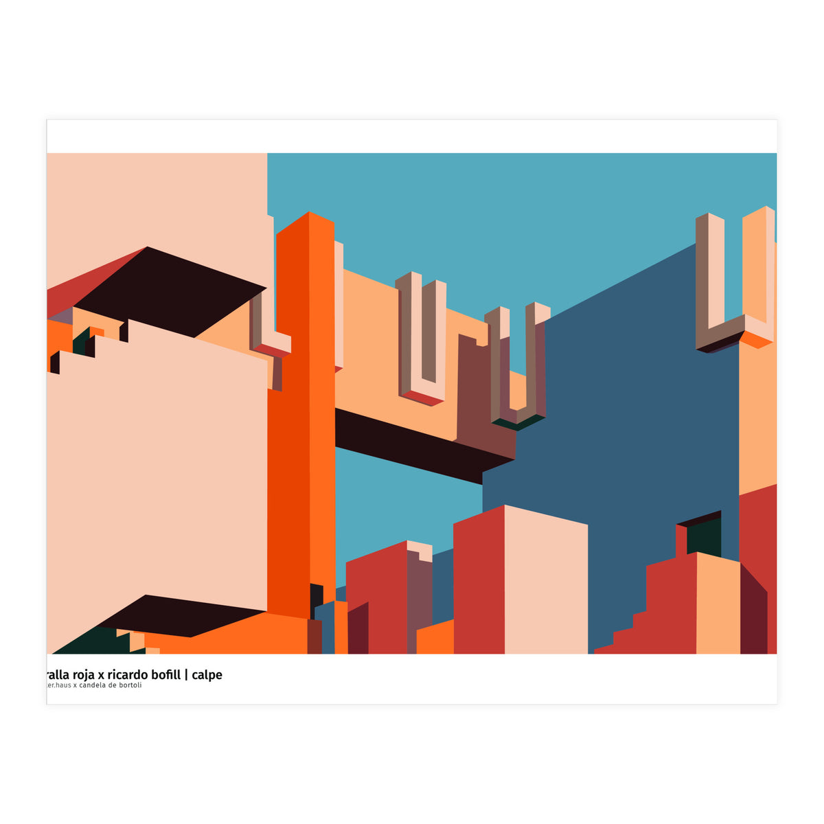la Muralla Roja by Ricardo Bofill - Calpe (Print Only)