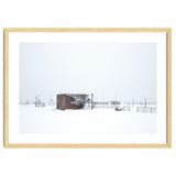 Barn in the winter snowscape thumbnail