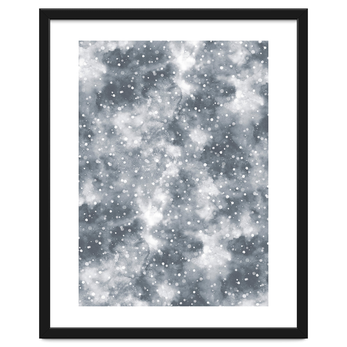 Abstract Winter Foggy Snow Gray White