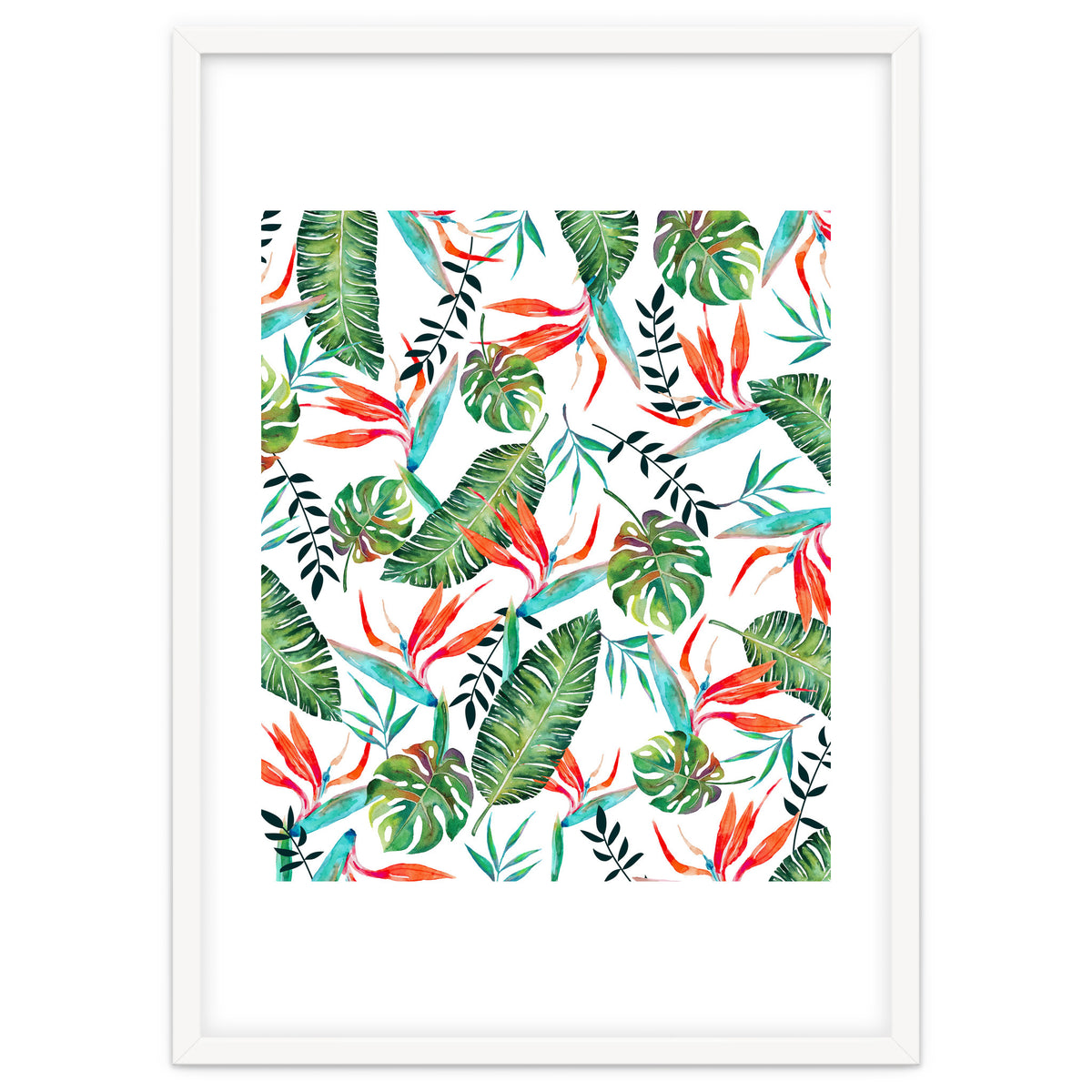 A New Paradise #Bird of paradise painted tropical art & pattern