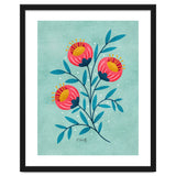 Teal And Coral Flowers thumbnail