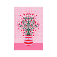 Heart Flowers Vase (Print Only)