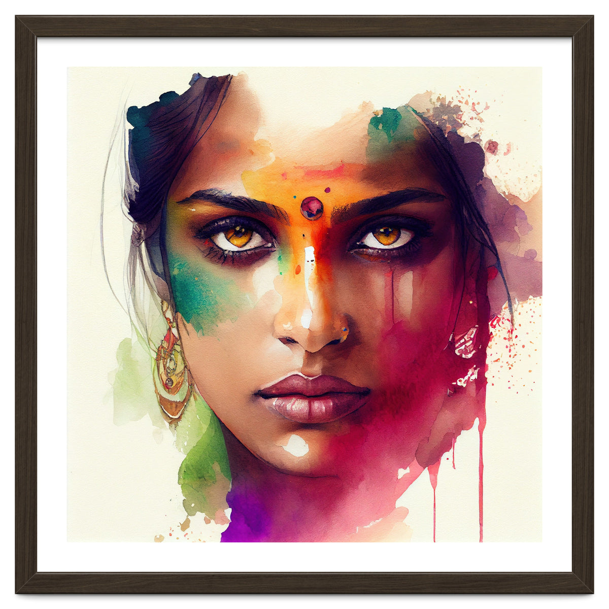 Watercolor Hindu Woman #2