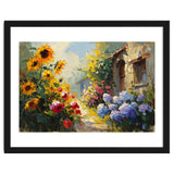 Vibrant Summer Cottage Garden Oil Painting thumbnail
