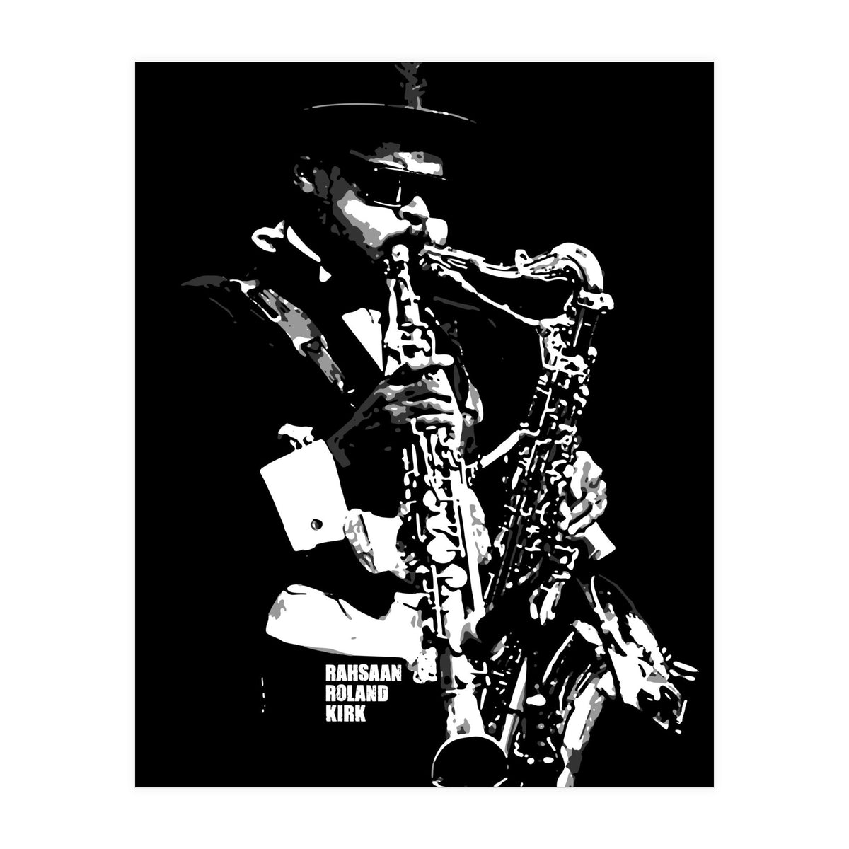 Rahsaan Roland Kirk American Jazz Multi-Instrumentalist (Print Only)