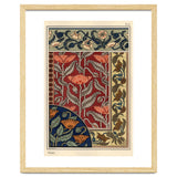 The poppy, Papaver somniferum, in stained glass, wallpaper, fabric and tile patterns. Lithograph ... thumbnail