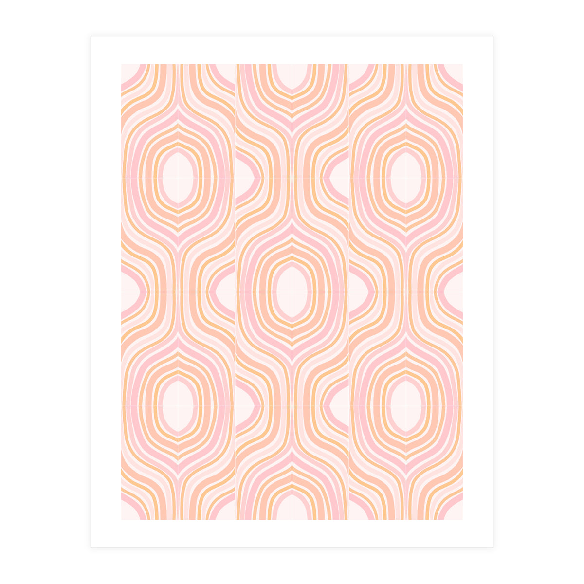 Peachy Marbled Tiles (Print Only)