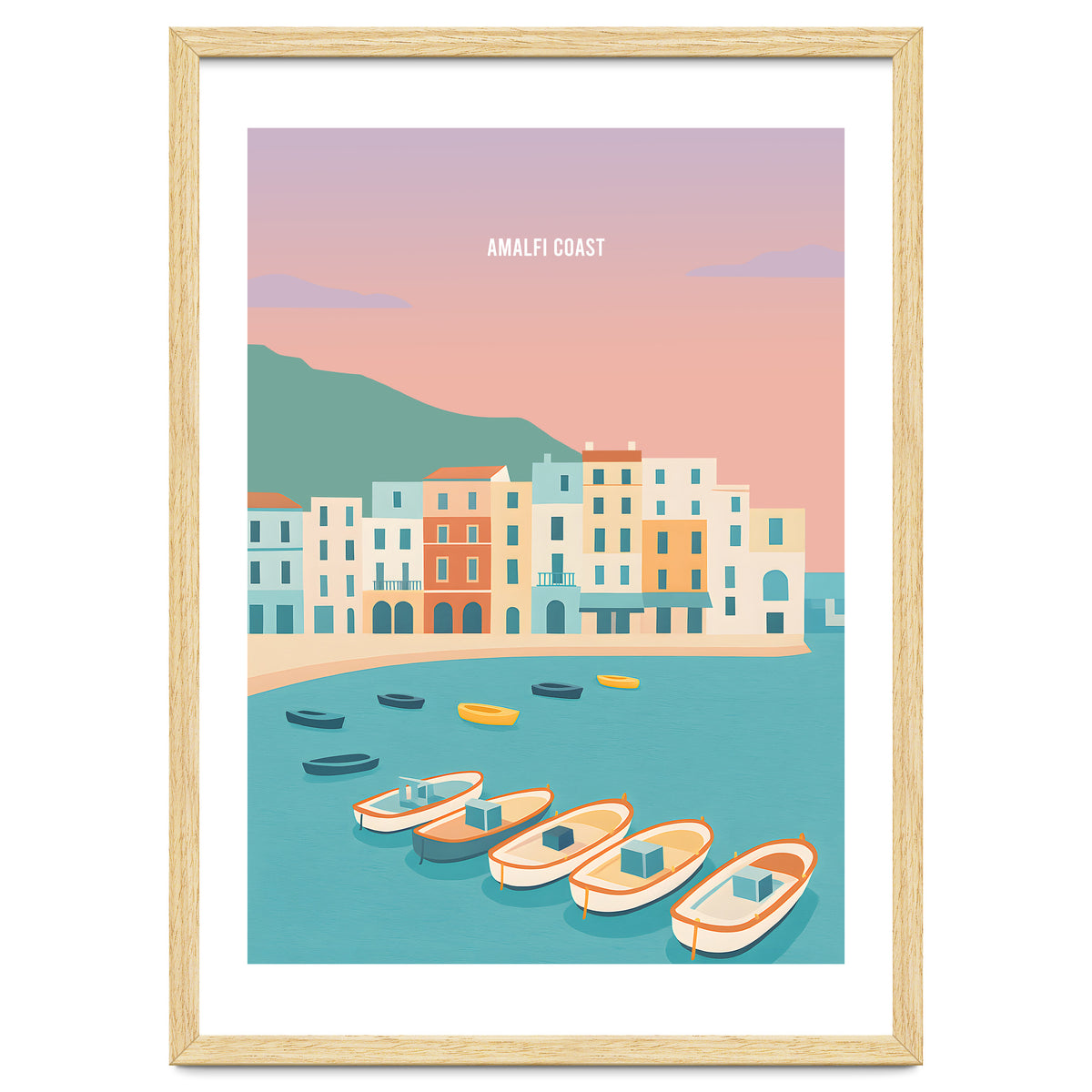 Amalfi Coast Italy Travel Postcard