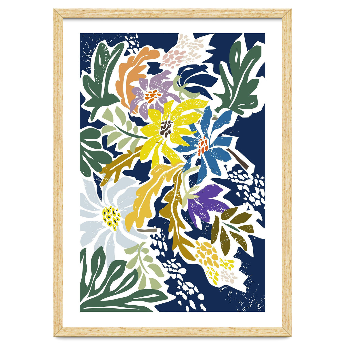 cosmopolitan flowers navy blue