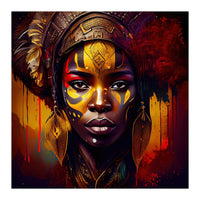 Powerful African Warrior Woman #1 (Print Only)