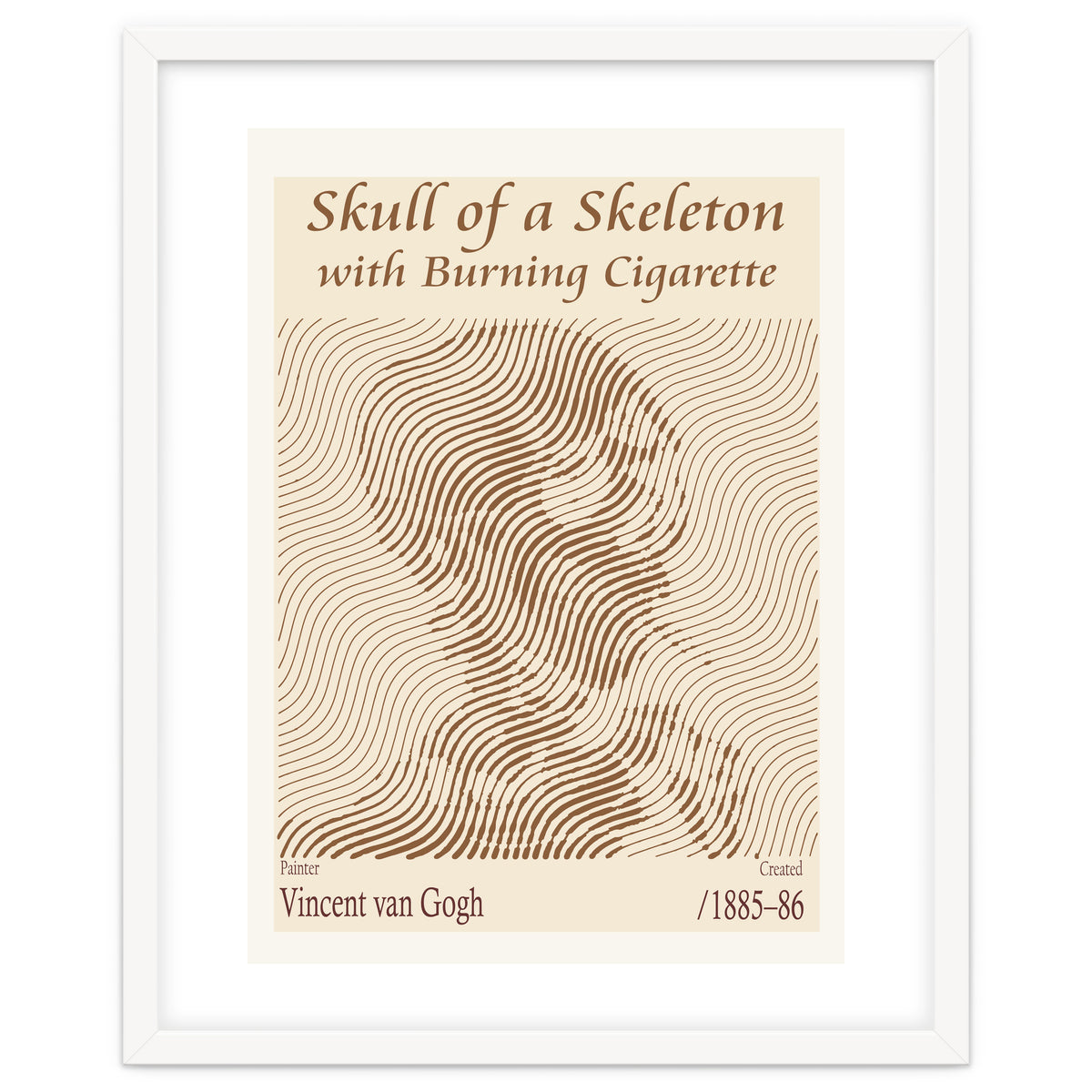 Skull of a Skeleton with Burning Cigarette - Vincent van Gogh (1885–86)