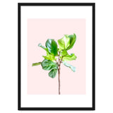 Intimate Energy, Blush Pastel Botanical Plant Minimal Painting, Pink Green Nature thumbnail
