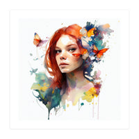 Red Hair Butterfly Reverie (Print Only)