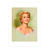 Pinup Blonde Girl Portrait (Print Only) thumbnail